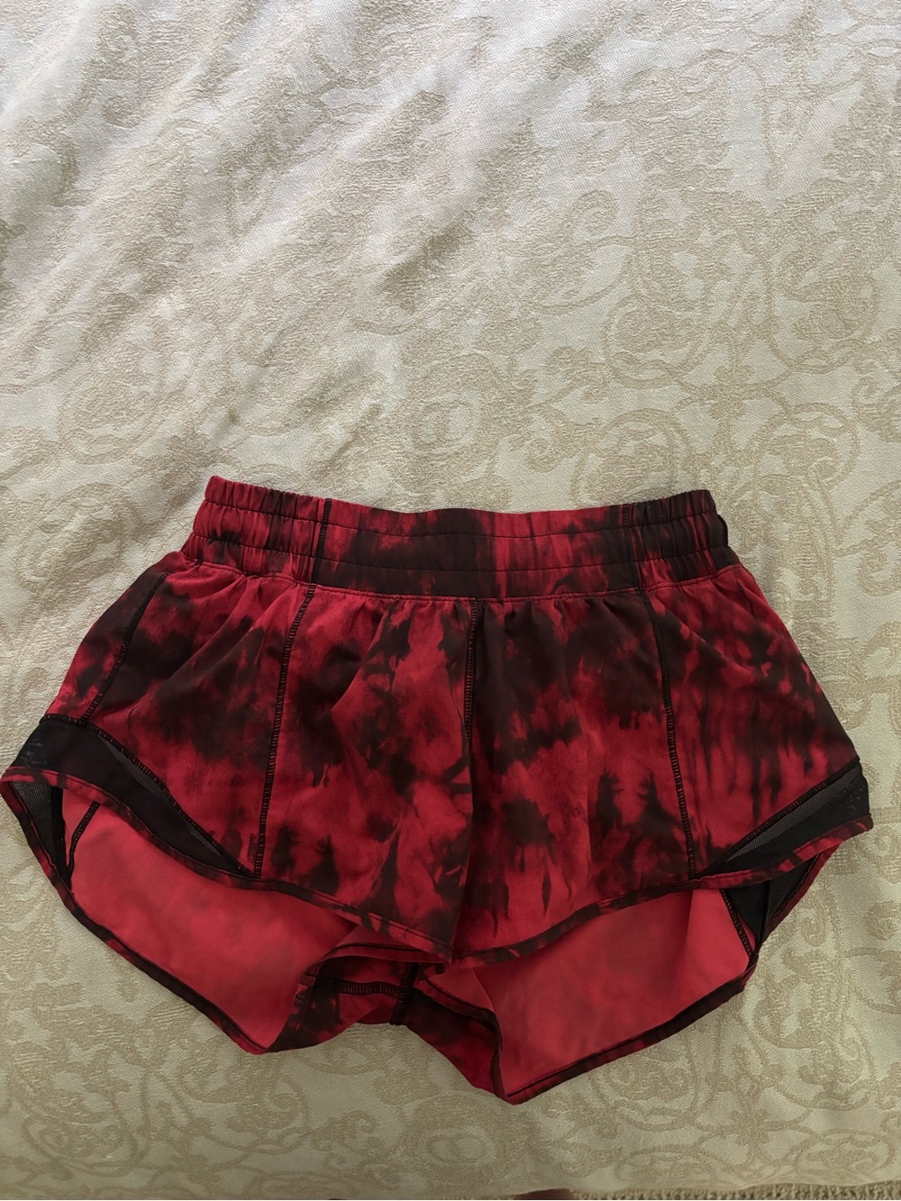 lululemon athletica Women's Red and Black Athletic Shorts
